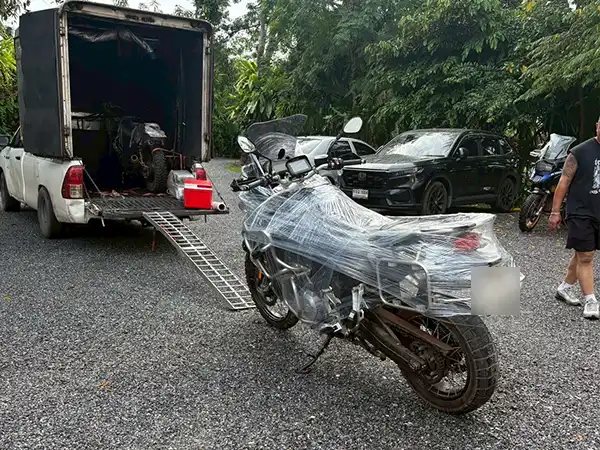 วิธีขนส่งรถมอเตอร์ไซค์